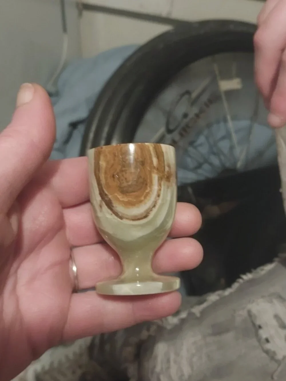 green quartz decanter and shots